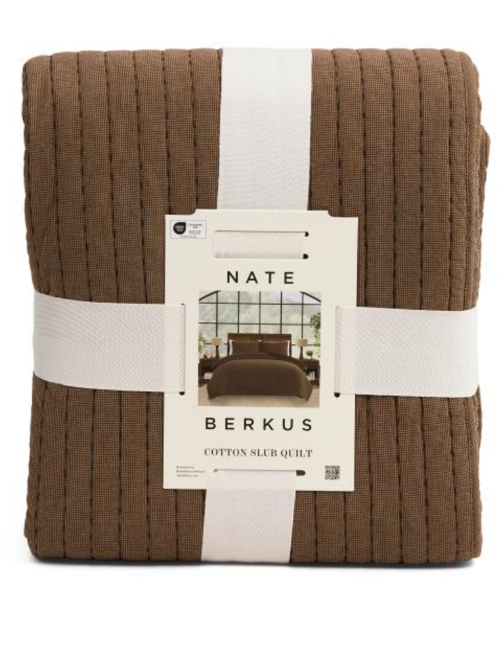 Nate Berkus Brown Cotton Slub Quilt